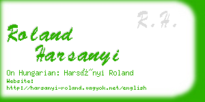 roland harsanyi business card